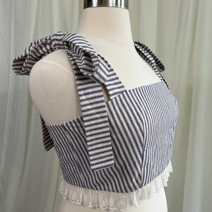 Corset Top. Bows. Handmade. XL.