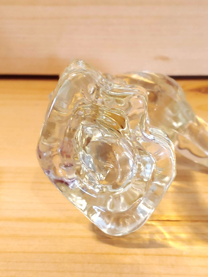 Solid Clear Glass Bird Figurines used