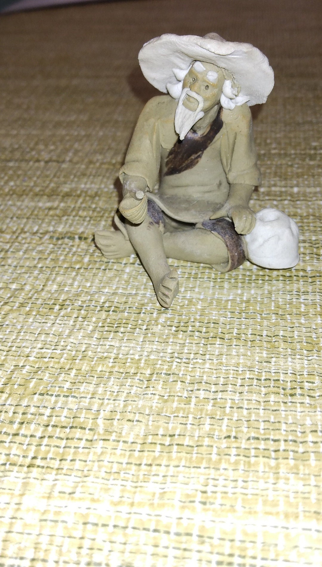 Handmade Clay Japanese Mud Men Figurine Used Etsy