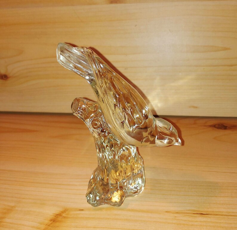 Solid Clear Glass Bird Figurines used