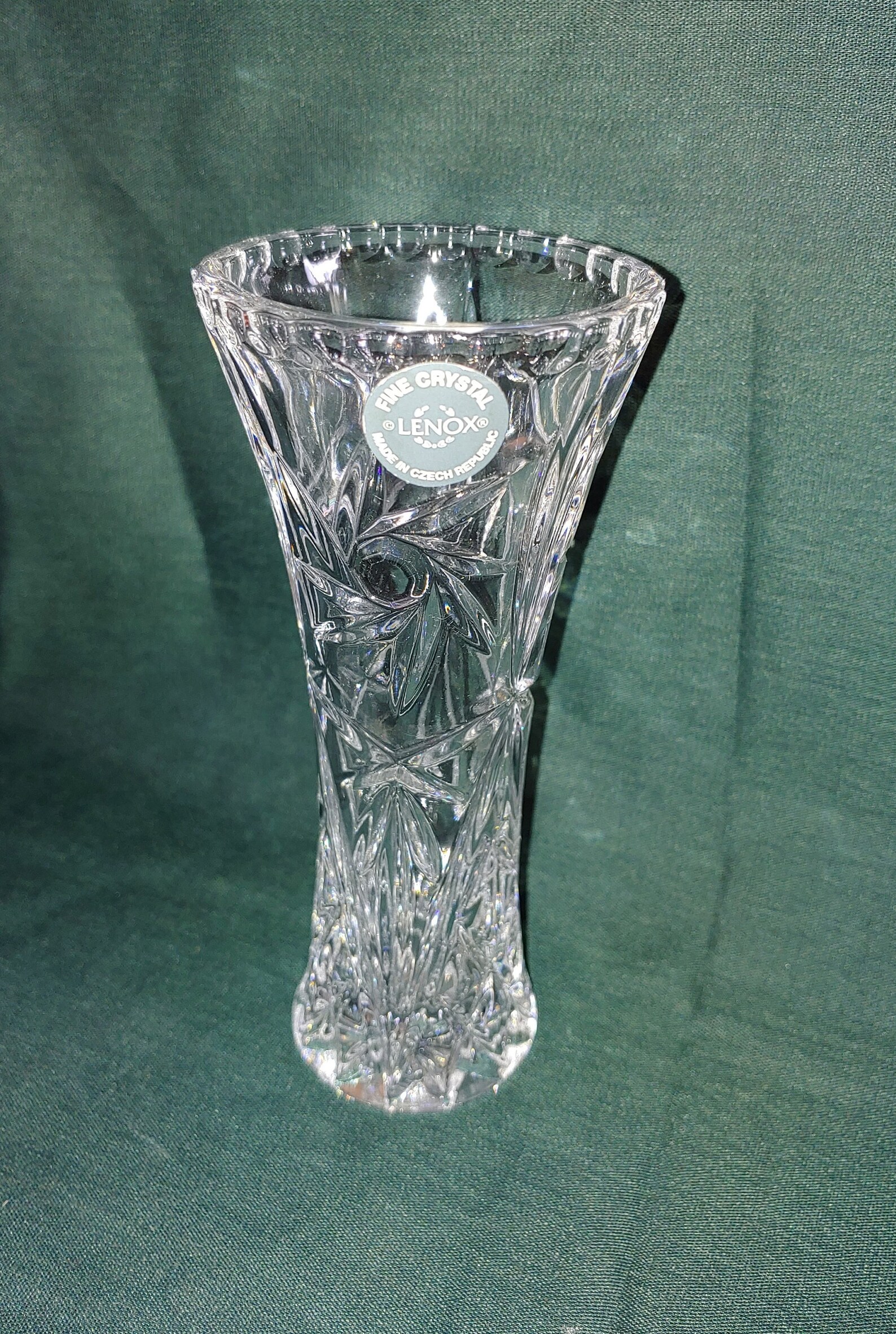 Lenox Fine Crystal 6 Vase Made in Czech Republic used Etsy