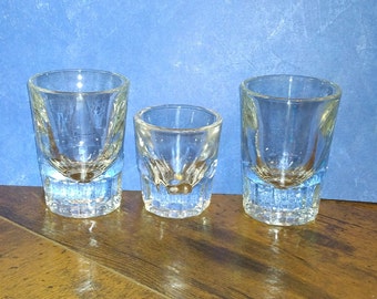Heavy Clear Blade Runner Bryant/Deckard Anchor Hocking Whiskey 3" or 2.5" Shot Glass used Sold as each