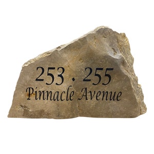 Large Address Rock, Personalized Address Gift, Address Stone Sign, Engraved Rock, Address Stone For House, Address Marker, Outdoor Stone