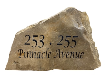 Large Address Rock, Personalized Address Gift, Address Stone Sign, Engraved Rock, Address Stone For House, Address Marker, Outdoor Stone