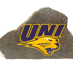 University of Northern Iowa Carved Stone, UNI Gifts, UNI Panthers Fans, Officially Licensed Collegiate Gifts, College Sports Decorations