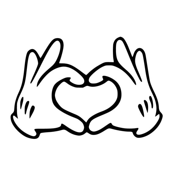 Mickey Mouse Heart Hands - Etsy