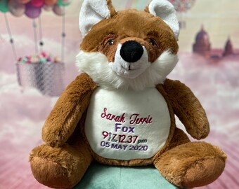 personalised fox teddy