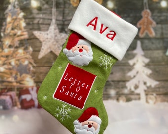Personalized Christmas Stocking - Santa Stocking - Christmas - Stocking - Christmas Gift - Christmas Decor - Christmas Decoration