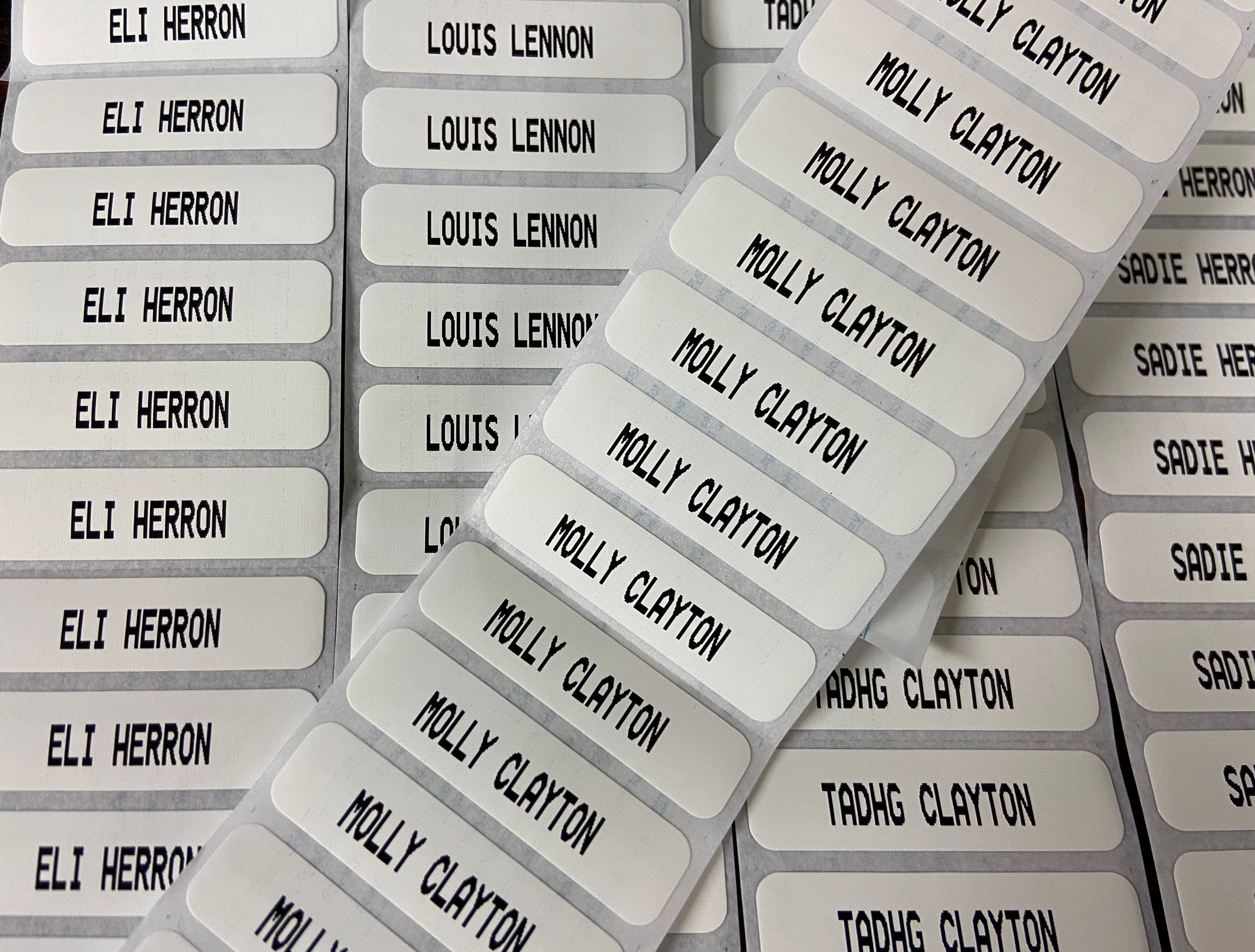 Iron on Name Labels Custom Name Tag Fabric Clothing Labels Etsy