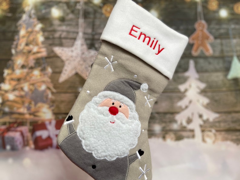Personalized Christmas Stocking  Santa Stocking  Christmas  image 5