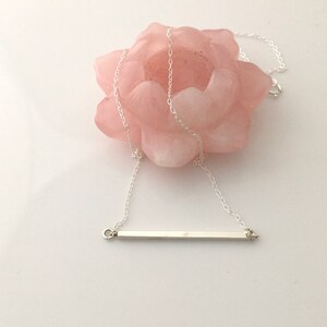 Square BAR sterling silver necklace, simple, minimalistic, geometric, layering necklace