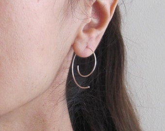 Swirls sterling silver, yellow gold or rose gold filled wire earrings