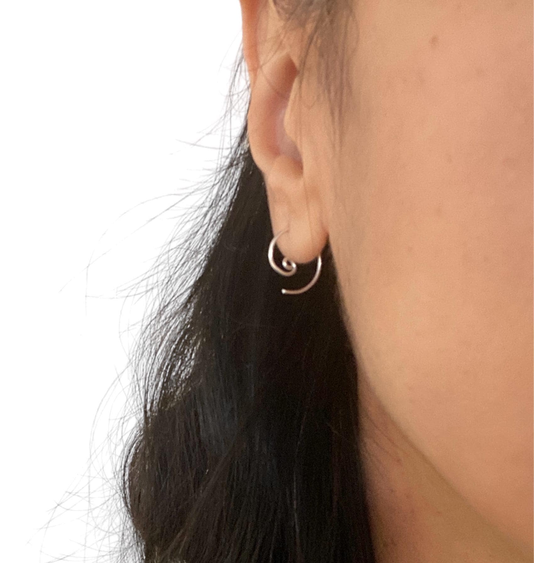 Orecchini a cerchio con cristalli CZ in argento sterling, ciondoli con perle staccabili, argento o oro, perle barocche d'acqua dolce autentiche - Italia