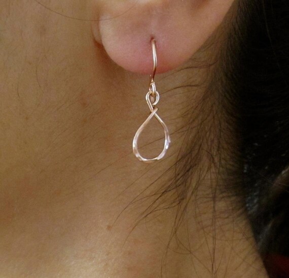 Small Teardrop Lotus Earrings Small Teardrop Lotus Earrings