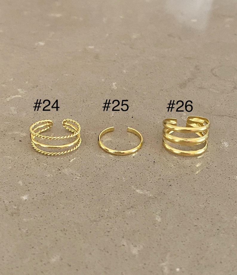 Sterling Silver Toe Ring, Midi Ring, Adjustable Ring, Little Finger ...