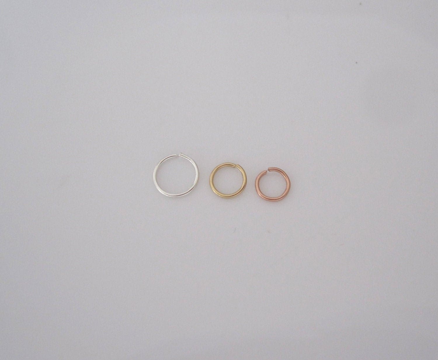 One wire hoop 22g sleeper solid sterling silver, 14K yellow or rose g…