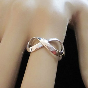Infinity Eternity Love Sterling Silber Ring, Größe 5, 6, 8 und 9 US Ring