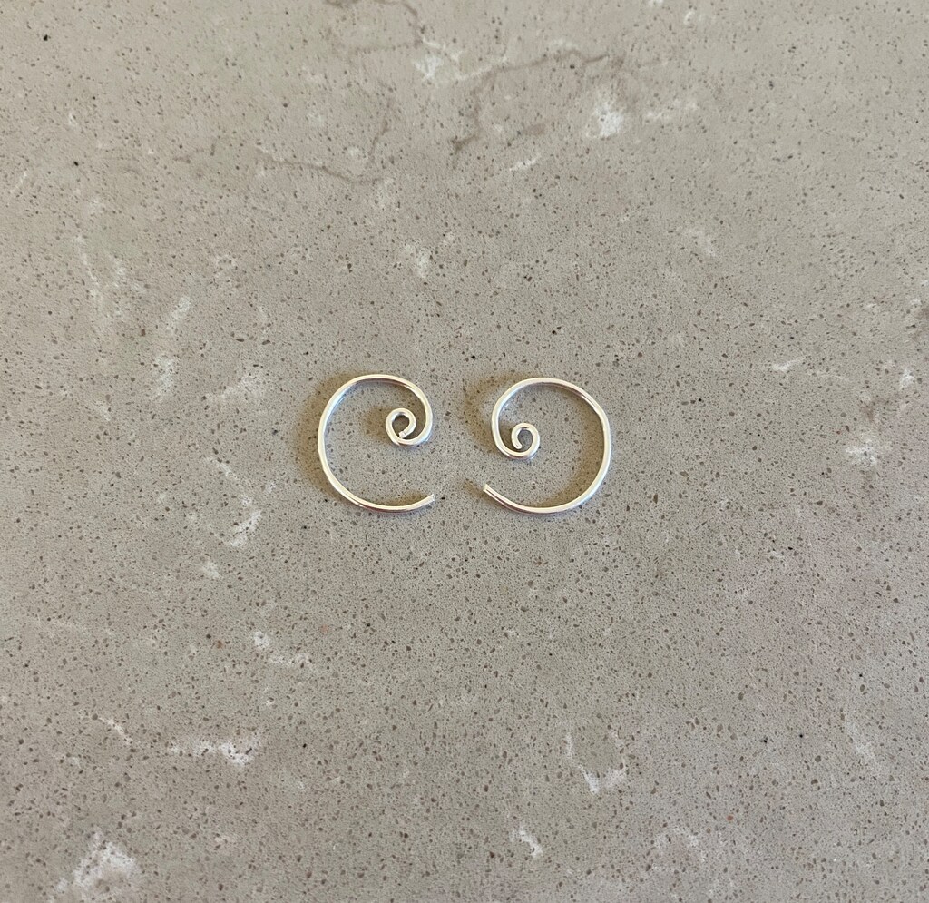 Orecchini A Spirale In Argento 925 Placcato Oro Giallo/Rosa – 15x37 Mm, Ipoallergenici