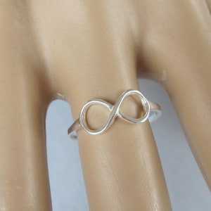Infinity Eternity Love Sterling Silber Ring, Größe 8 US Ring