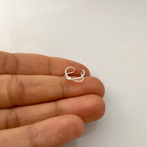 Sterling silver infinity ear cuff earring, one earring