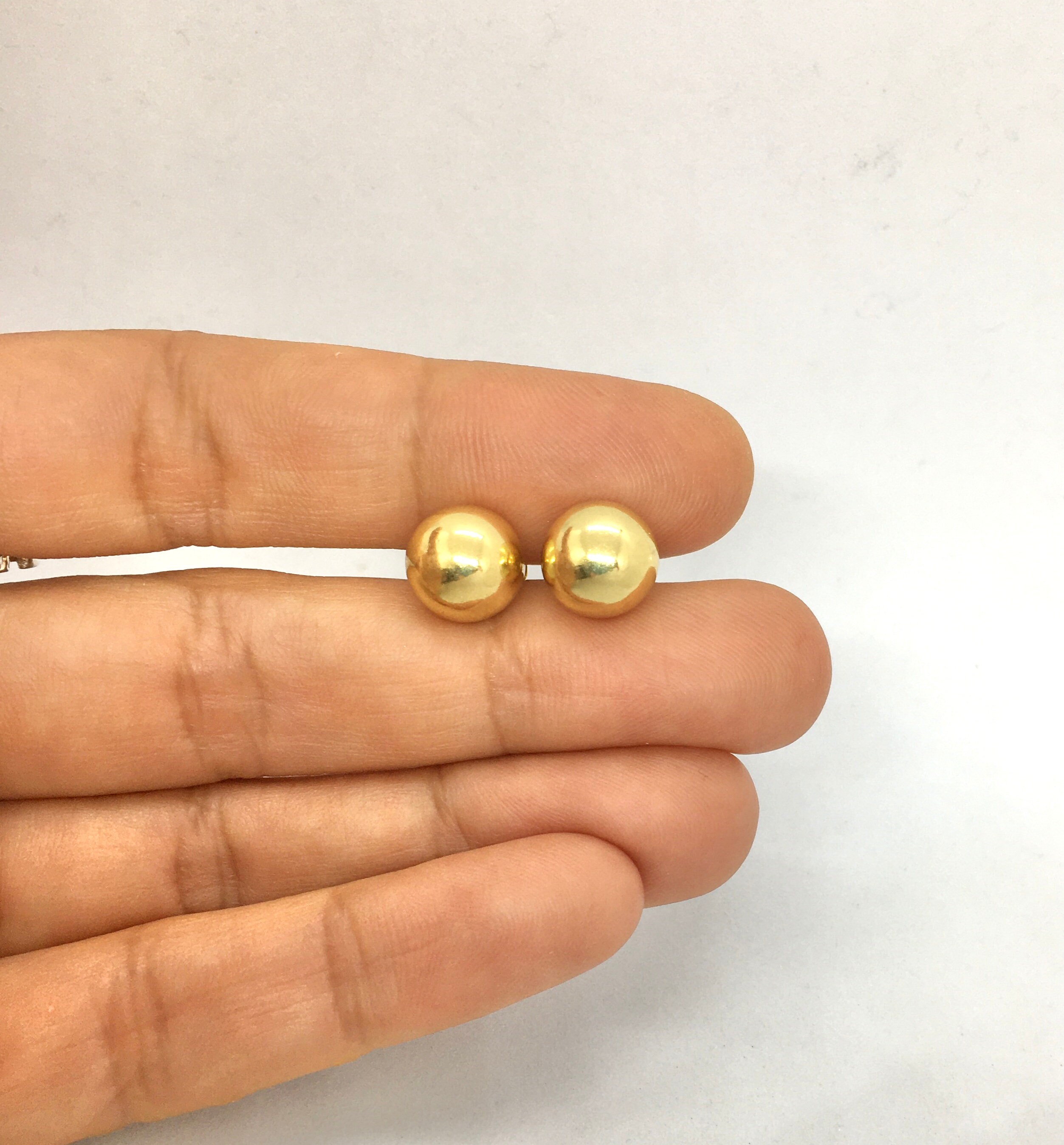 Orecchini a monachella con palline in argento rosato