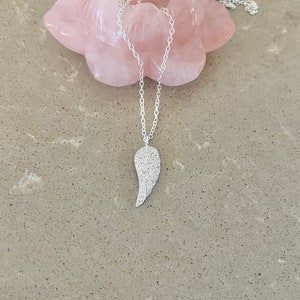925 sterling silver small cz wing pendant with necklace chain
