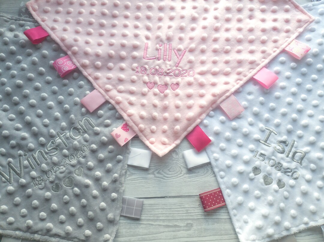 Personalised taggie baby comforter hotsell