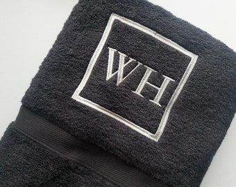 Personalised Embroidered Towel with initial,Bath Towel, Hand Towel, Bath Sheet