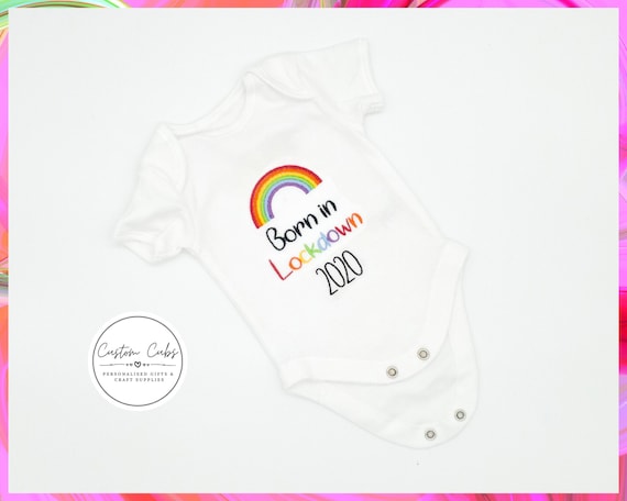 Born in Lockdown 2020 Bodysuit, Onesie, Babygrow, Newborn Gift