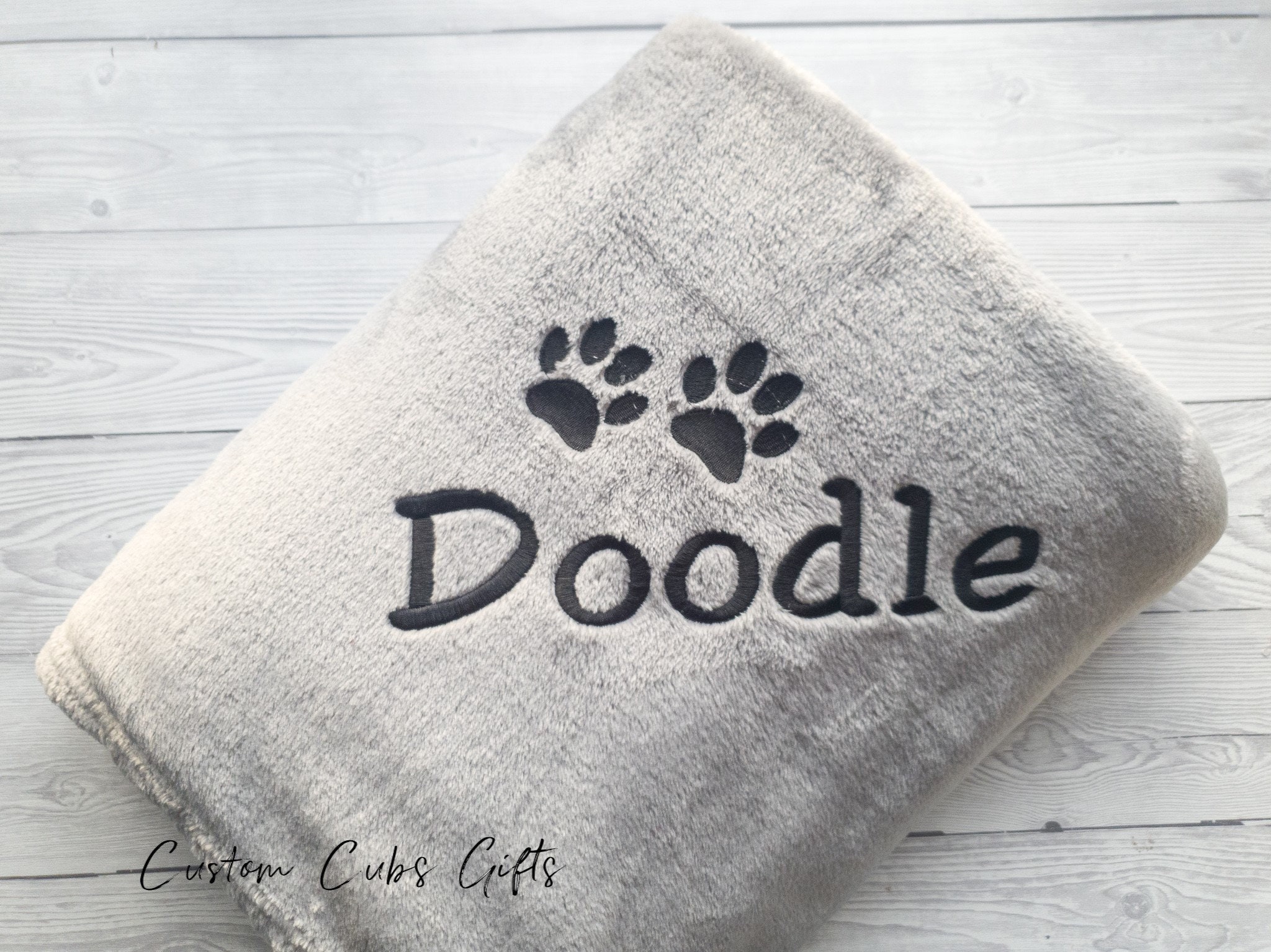 Personalised Embroidered PET Blanket with name Dog Blanket Etsy