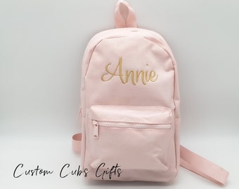 Personalised Kids Mini Backpack Rucksack, Named bag, Embroidered School Bag