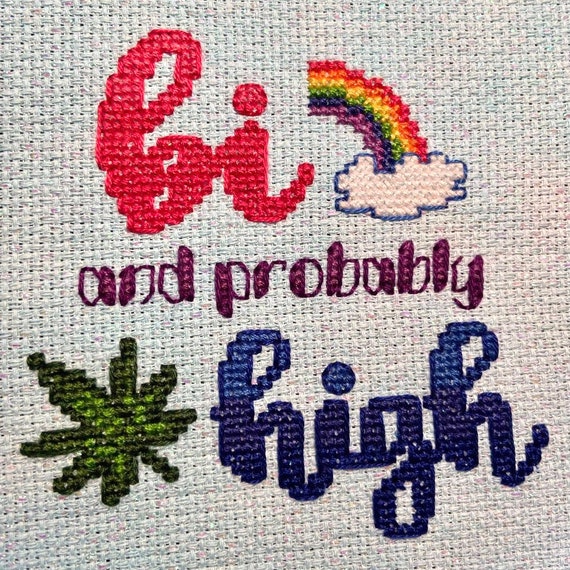 Pattern Bi And Probably High Bisexual Pride Etsy