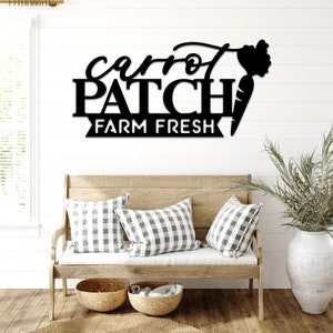 Metal Carrot Patch sign | carrot patch sign | spring market signs | farmers vegetables | Easter decor | large metal wall art