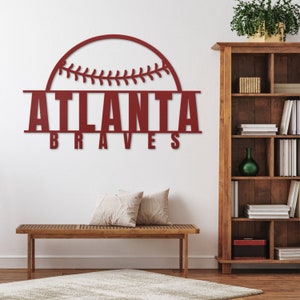 Custom Baseball Team Metal Sign: Personalized MLB Wall Art