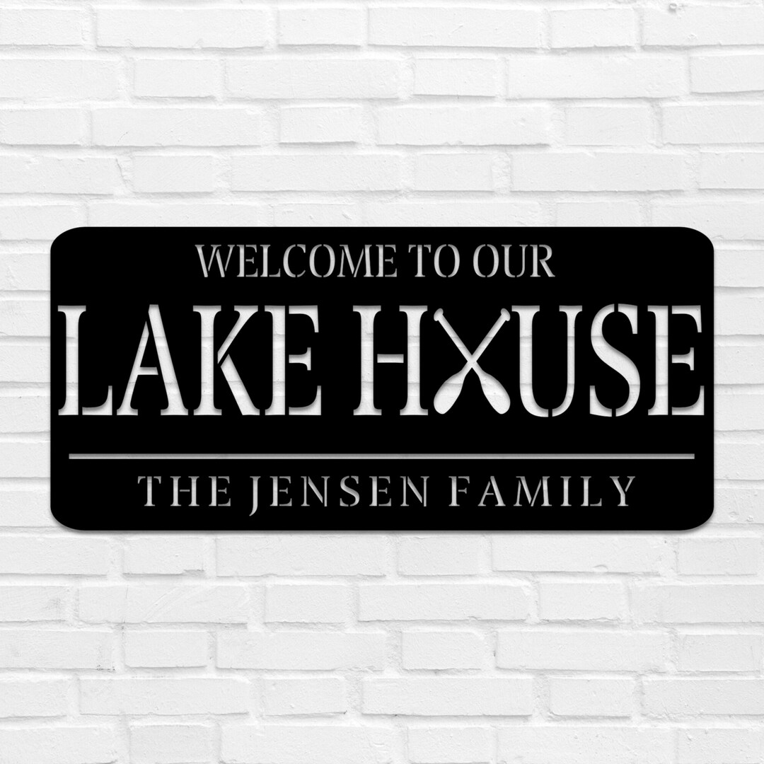 Custom Lake Sign Lake House Sign Metal Lake House Signs Etsy