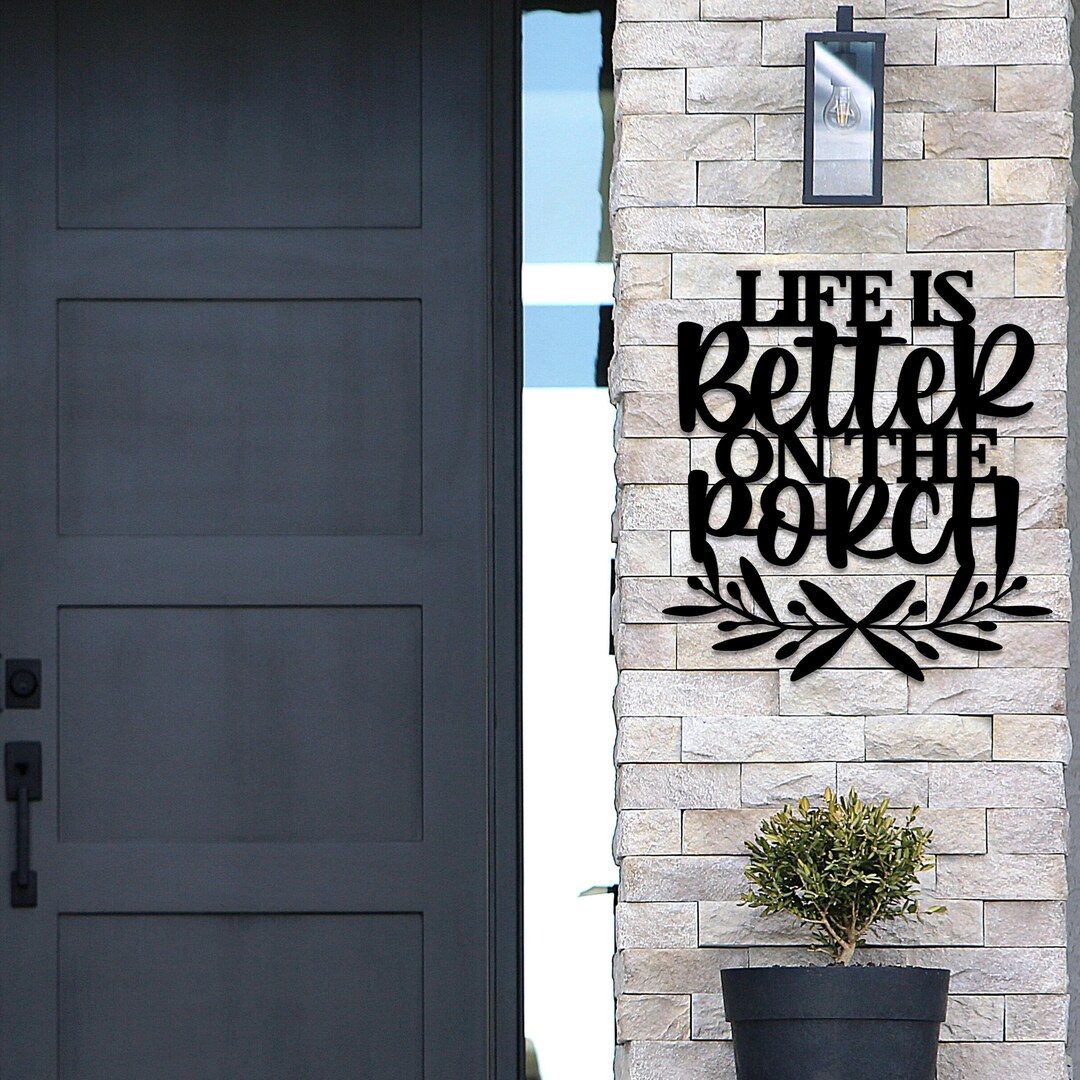 Porch Metal Sign, Outdoor Metal Signs, Porch Sign, Porch Decor, Laser Cut Sign, Laser Cut Metal