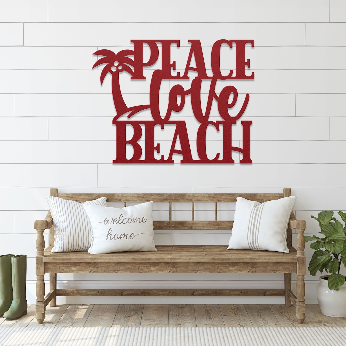 Beach House Sign Beach Metal Sign Beach Metal Wall Art Ocean Metal Art ... - Seaside Coastal Metal Decor