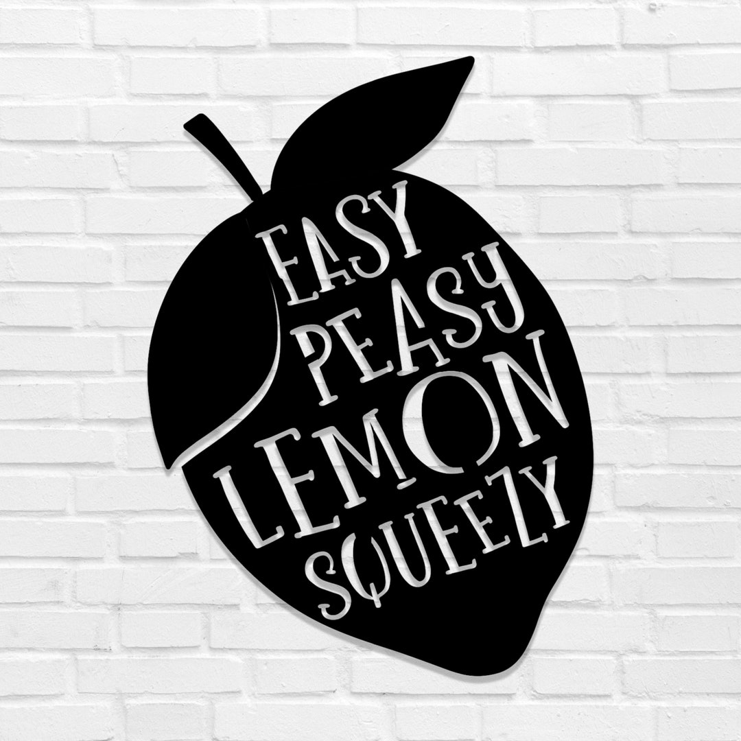 Lemon Sign Lemon Kitchen Decor Lemon Wall Decor Lemon Decorations Lemon