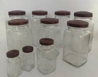 Bocal Ancien SISA Avec Couvercle Bakélite - Pot Vintage Transparent - Déco Rétro