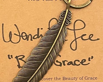 Feather Keychain, Red Tail Feathers, Little House on the Prairie