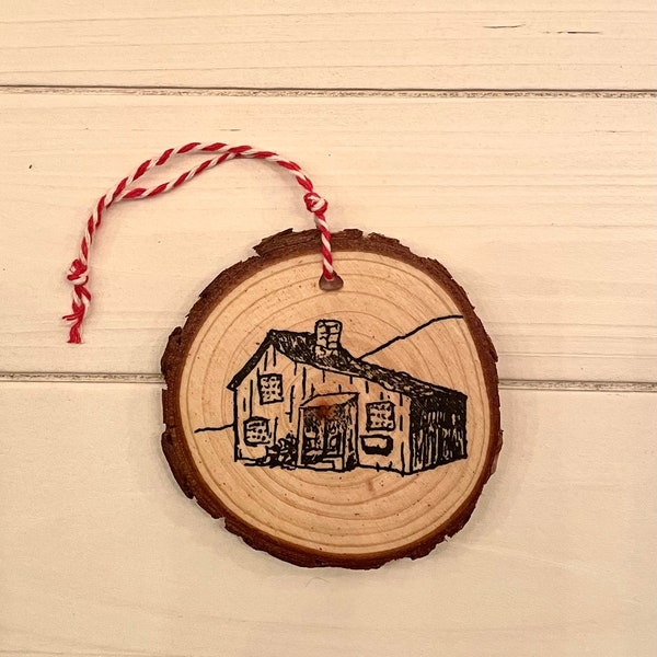 Little House on the Prairie 2024 "Home is the nicest word there is" Wood Slice Christmas Ornament