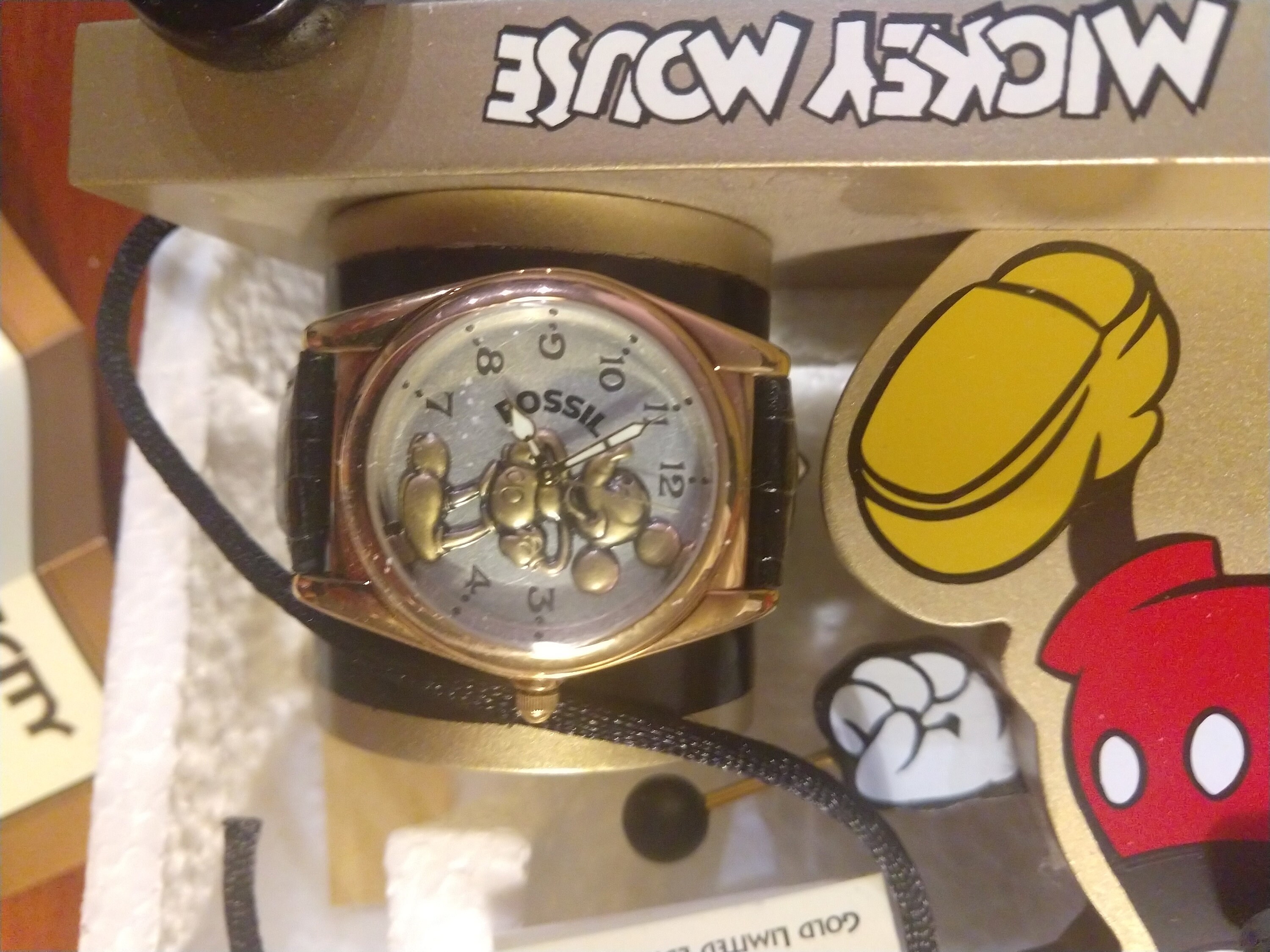 Mickey Mouse Gold Limited Edition Watch and Collectible Toy Etsy
