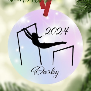 Gymnast Christmas Ornaments Personalized Gymnastics Ornament Stocking Stuffer Christmas Eve Box Filler Gift for Kids