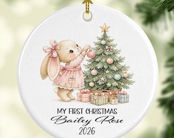 My First Christmas Ornament  Baby Personalized Gift for New Mom
