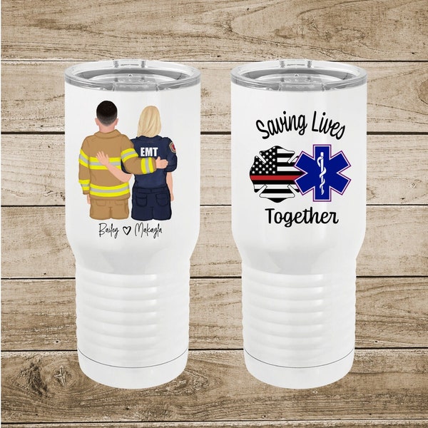 Paramedic EMT Gifts Personalized Paramedic Tumbler Firefighter Wife Tumbler Firefighter Gifts Personalized Firefighter Tumbler