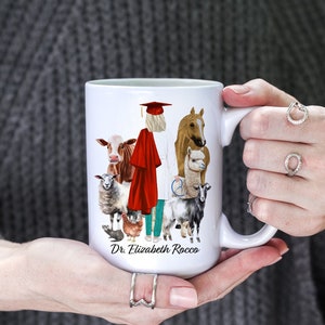 Veterinarian Graduation Gift for Her, Veterinarian Coffee Mug, Veterinary Graduation Coffee Mug, Personalized Vet Tech Gift