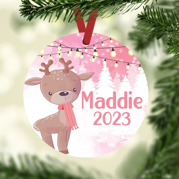 Personalized Christmas Ornaments for Kids Reindeer Personalized Kids Christmas Ornament Personalized Reindeer Ornament