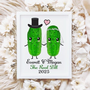 Pickle Hochzeitsgeschenk Pickle Paare Geschenk Pickle Braut und Bräutigam Digital Download Pickle druckbare personalisierte Paare Pickle Druck