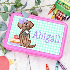 Cute Pencil Case Dog Pencil Box Personalized School Supplies Kids Personalized Pencil Box  Back to School Supplies Dog Pencil Box