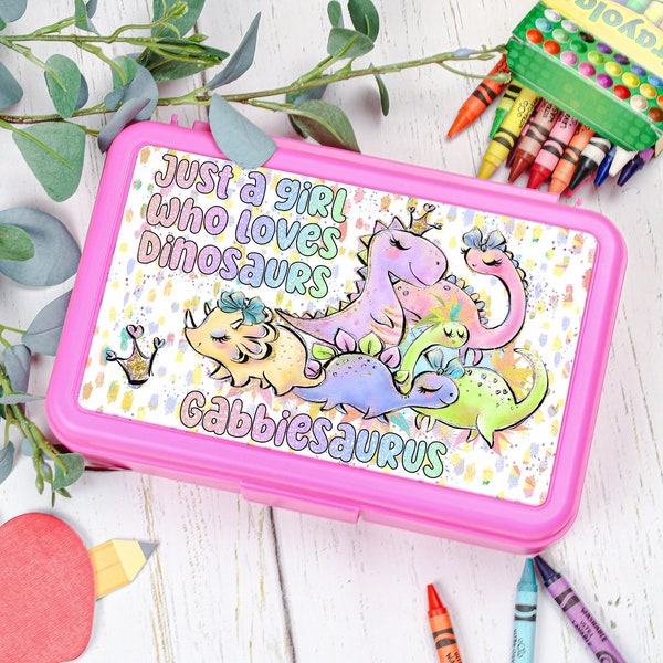 Cute Pencil Case Dinosaur Personalized Pencil Box Kids Personalized School Supplies Back to School Personalized Dinosaur Pencil Box